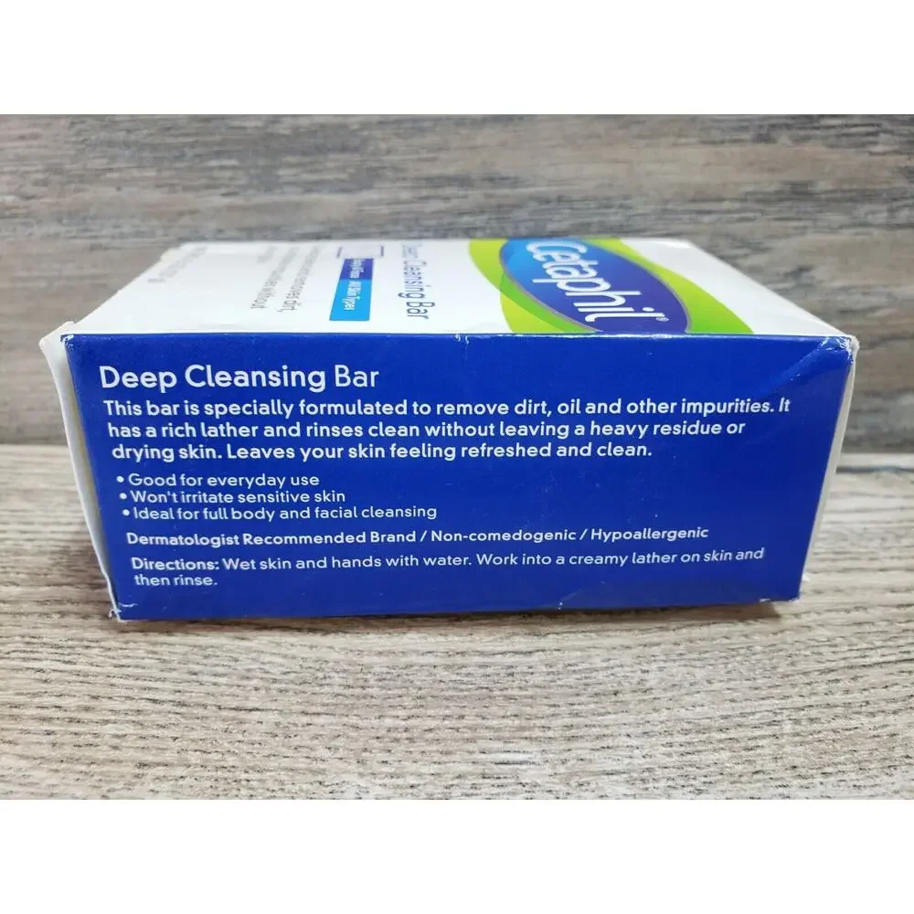 Cetaphil Deep Cleansing Bar Body & Face All Skin Types 4.5 Oz Deep Cleansing Bar